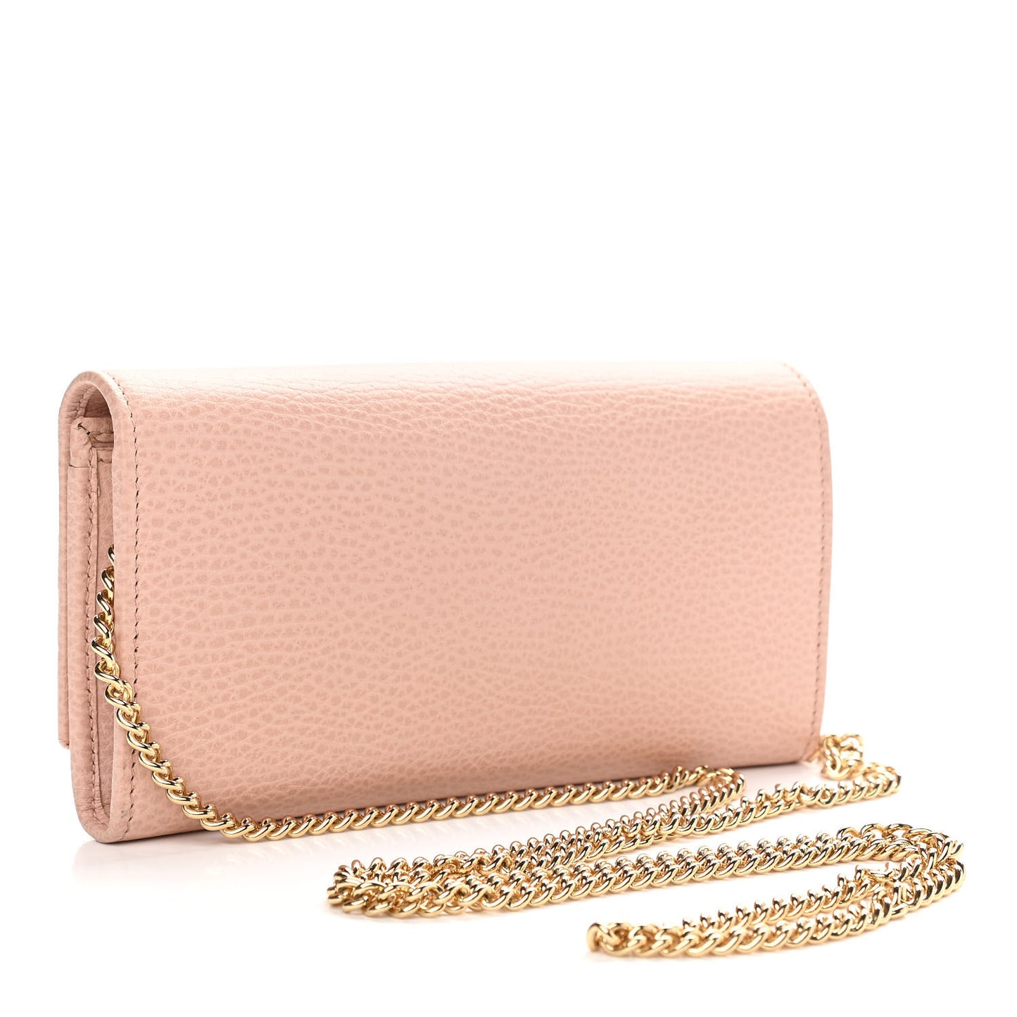 Dollar Calfskin Petite GG Marmont Wallet Chain Perfect Pink