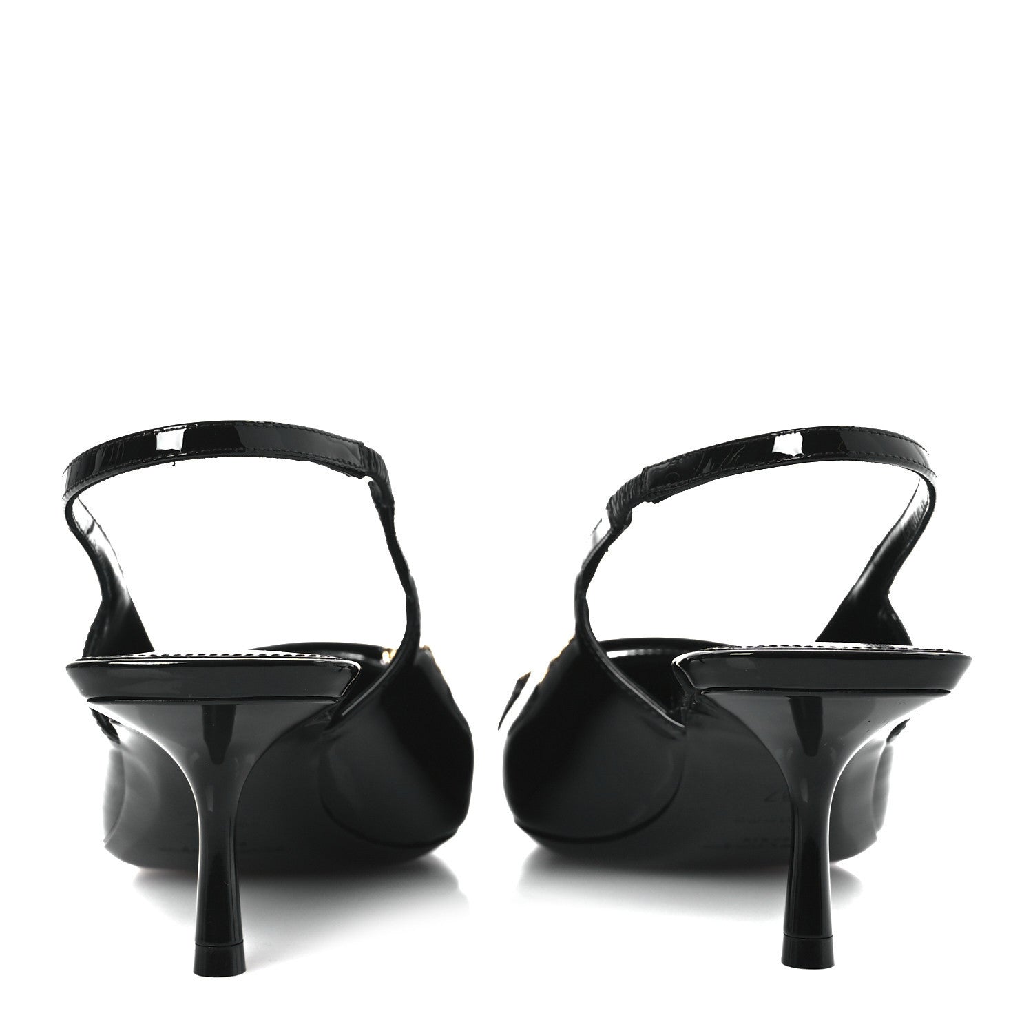 Saint Laurent Patent Carine 55 Slingback Pumps 37 Black 6 of 11