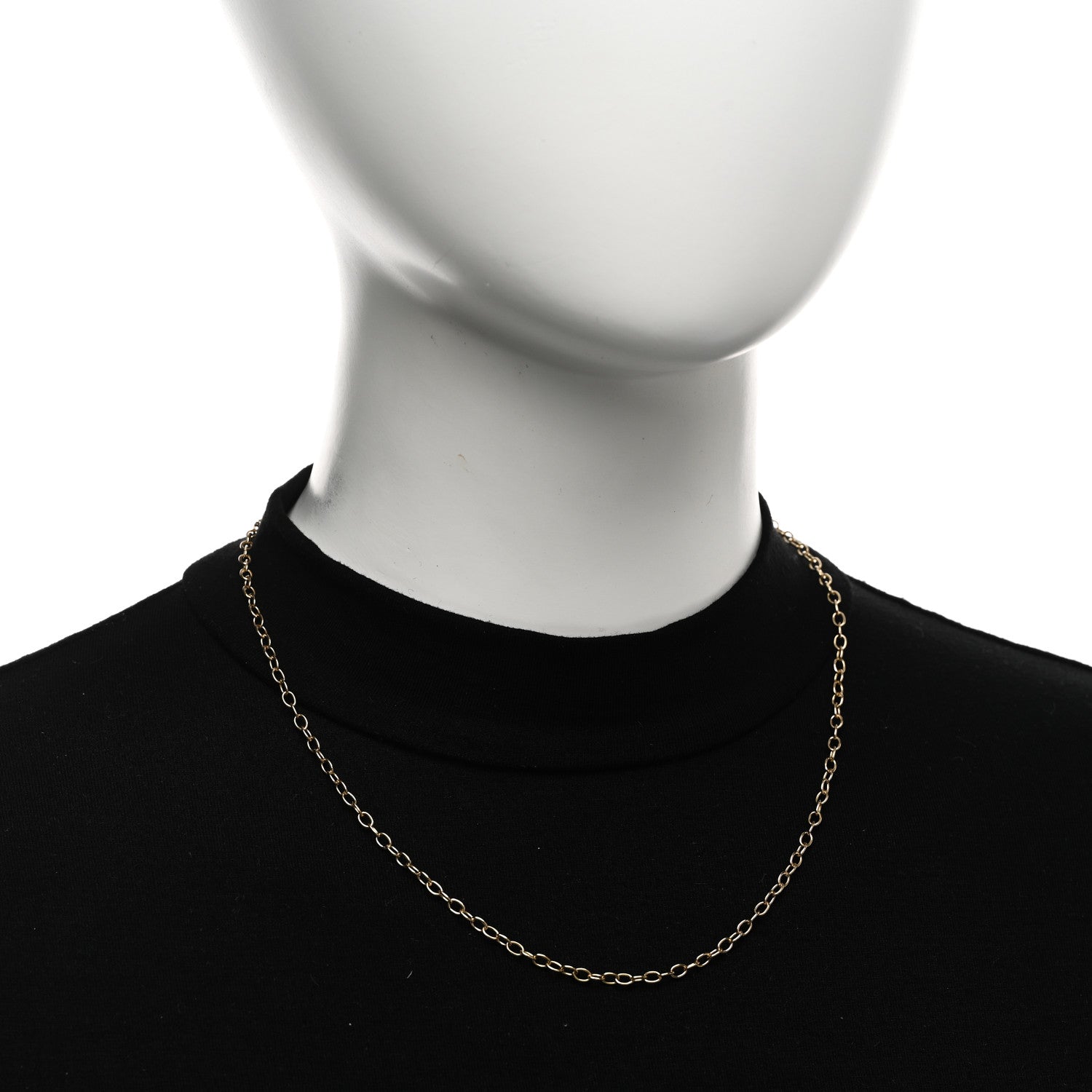 Temple St. Clair 18K Yellow Gold Extra Small Oval Chain Necklace 18" 2 of 5