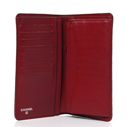 Chanel Lambskin Quilted Yen Wallet Red 4 of 12