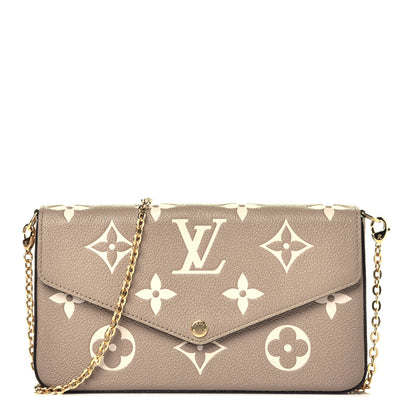 Louis Vuitton Empreinte Monogram Giant Felicie Pochette Tourterelle Creme 1 of 21