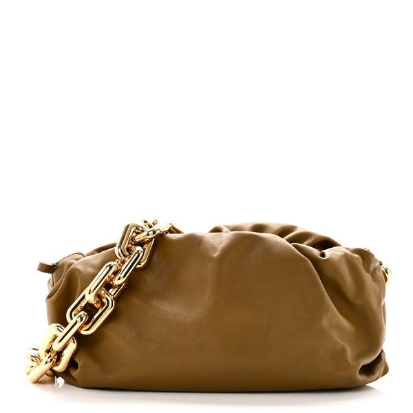Bottega Veneta Calfskin The Pouch Chain Moutarde 1809300