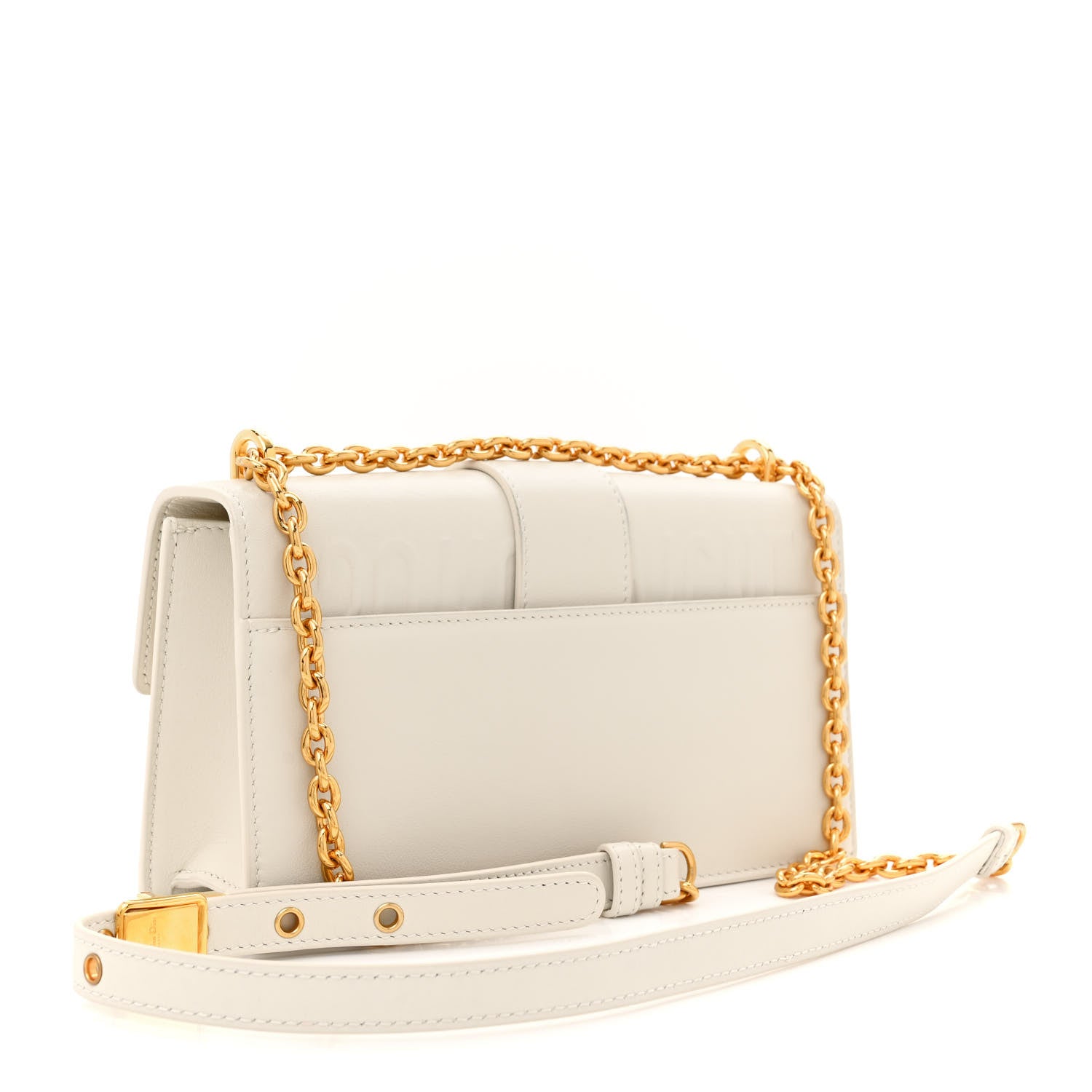 Christian Dior Grained Calfskin 30 Montaigne East West Chain Flap Bag Off White 3 of 13