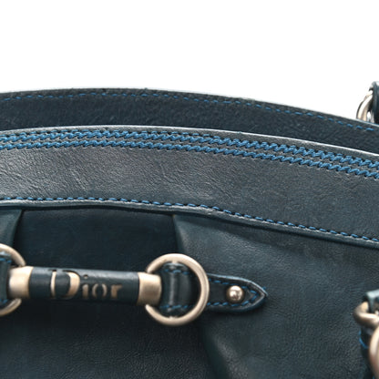 Christian Dior Calfskin Frame Satchel Blue 10 of 20