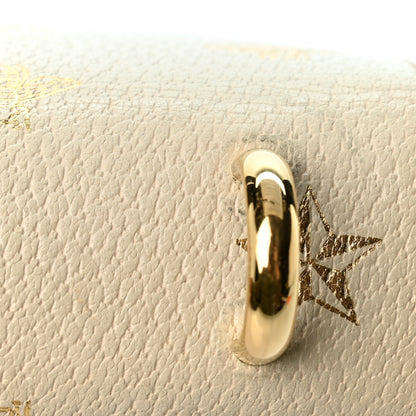 Gucci Textured Calfskin Bee Star Print Small Sylvie Shoulder Bag Mystic White 10 of 11
