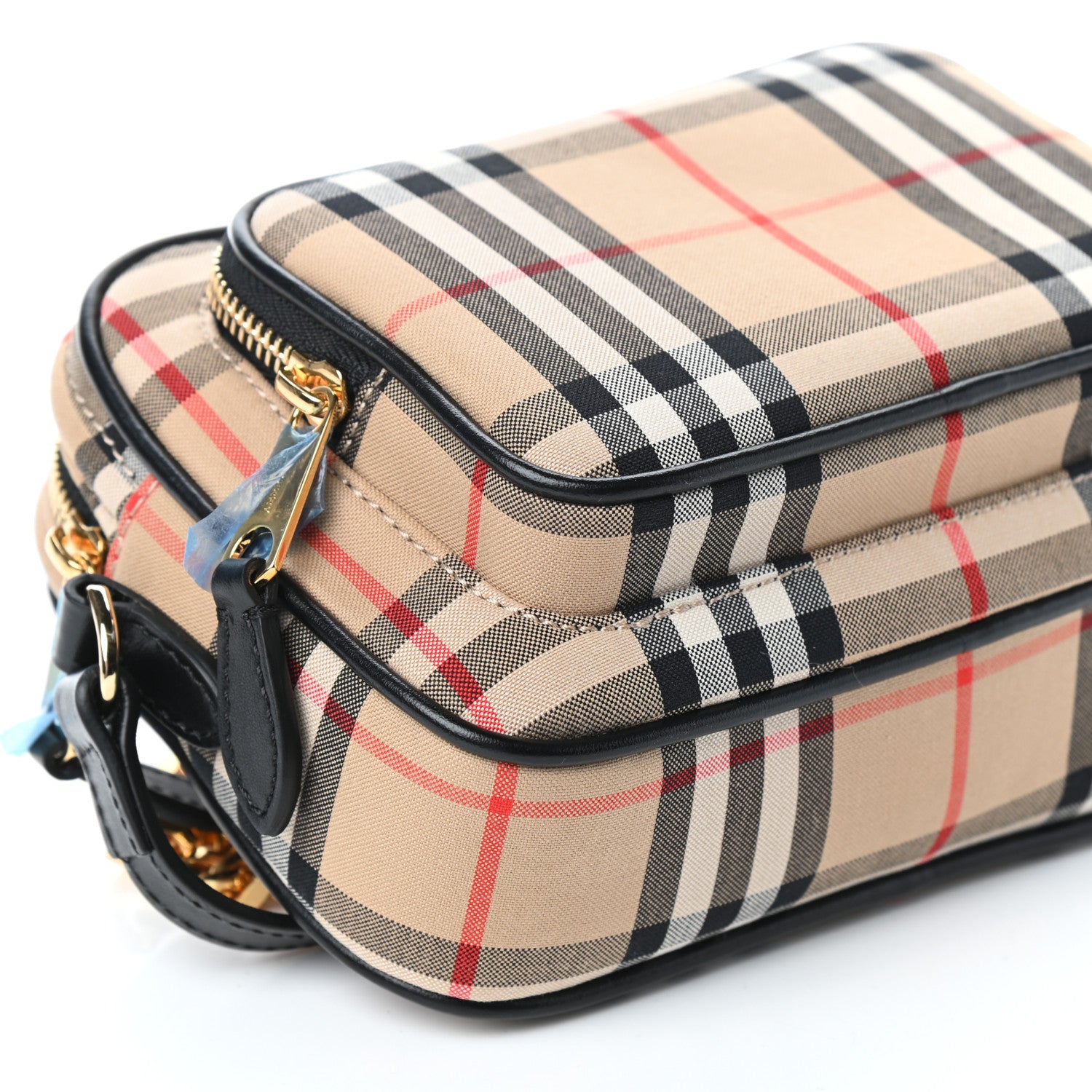 Burberry Calfskin Vintage Check Camera Bag Archive Beige 8 of 9