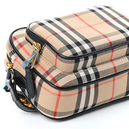 Burberry Calfskin Vintage Check Camera Bag Archive Beige 8 of 9