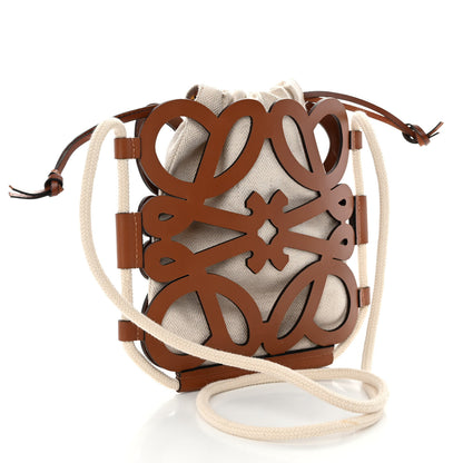 Loewe Smooth Calfskin Small Anagram Cutout Tote Tan Beige 3 of 10