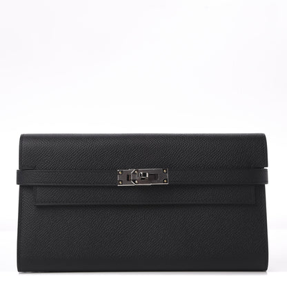 Hermes Epsom Kelly Longue Wallet Black 1 of 9