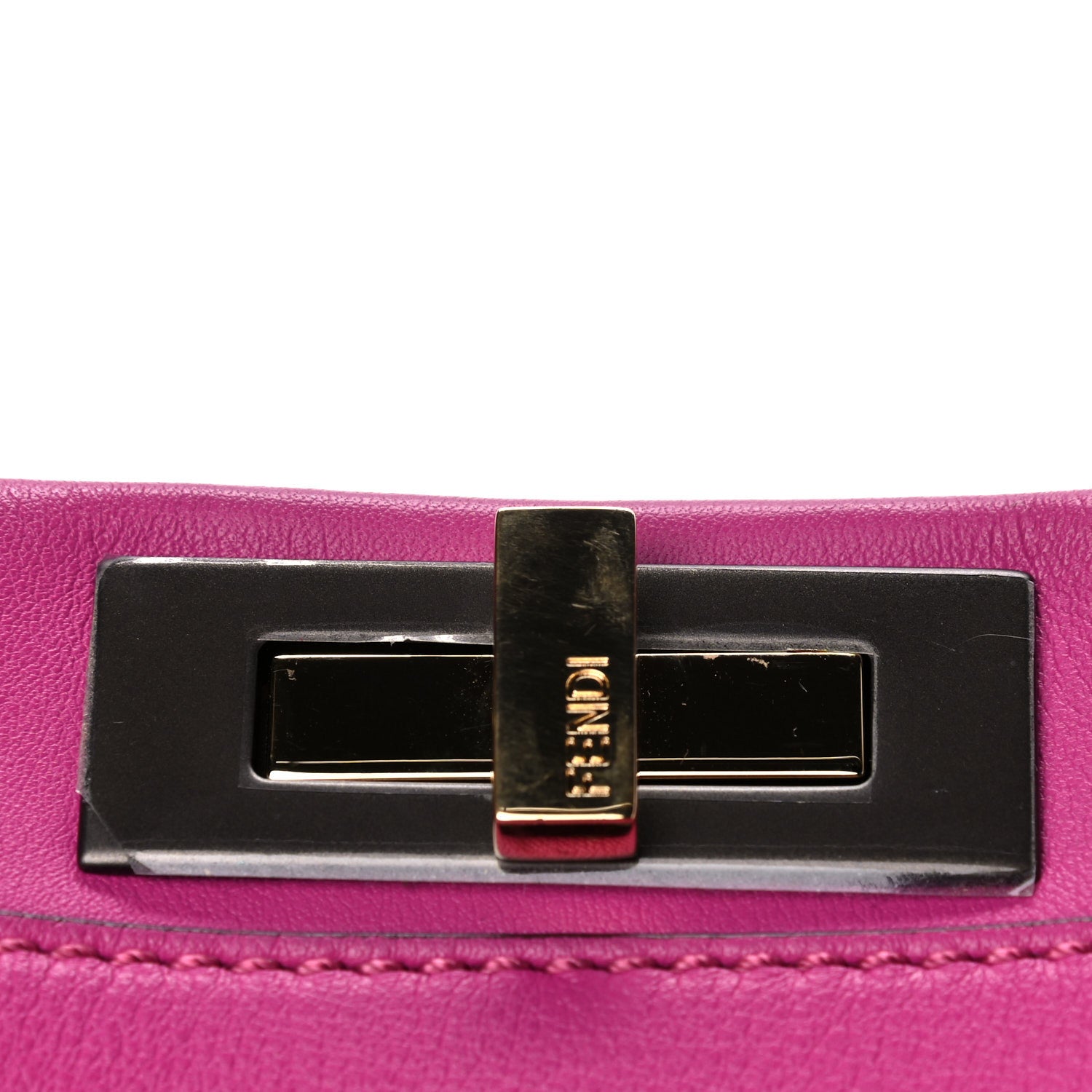 Fendi Vitello Seta Medium Peekaboo Iconic Satchel Magenta 15 of 16