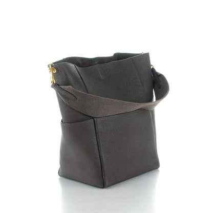 Celine Goatskin Sangle Bucket Bag Dark Taupe 3 of 7