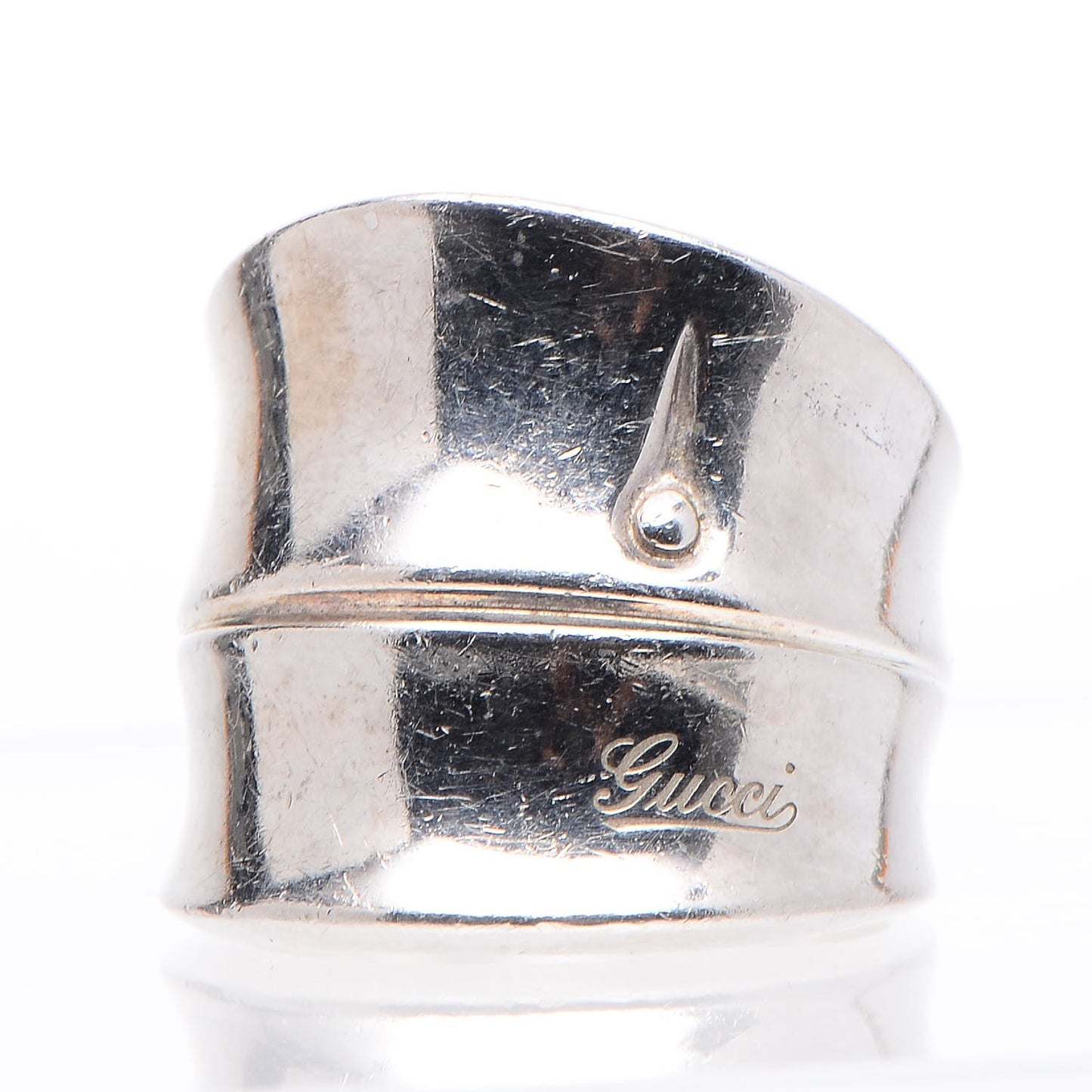 Sterling Silver Bamboo Ring 61.5 9.75