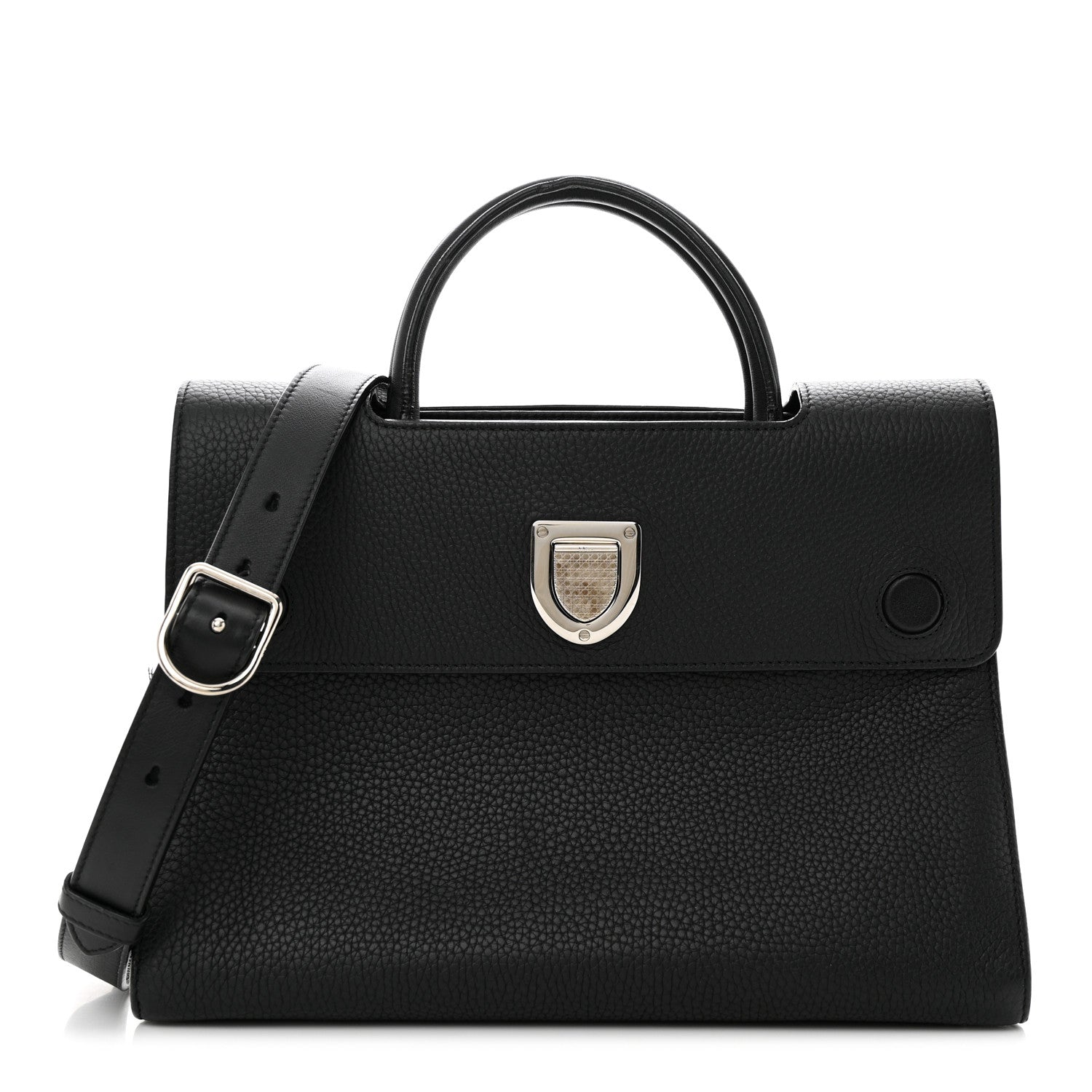 Christian Dior Grained Calfskin Medium Diorever Flap Black 1 of 18