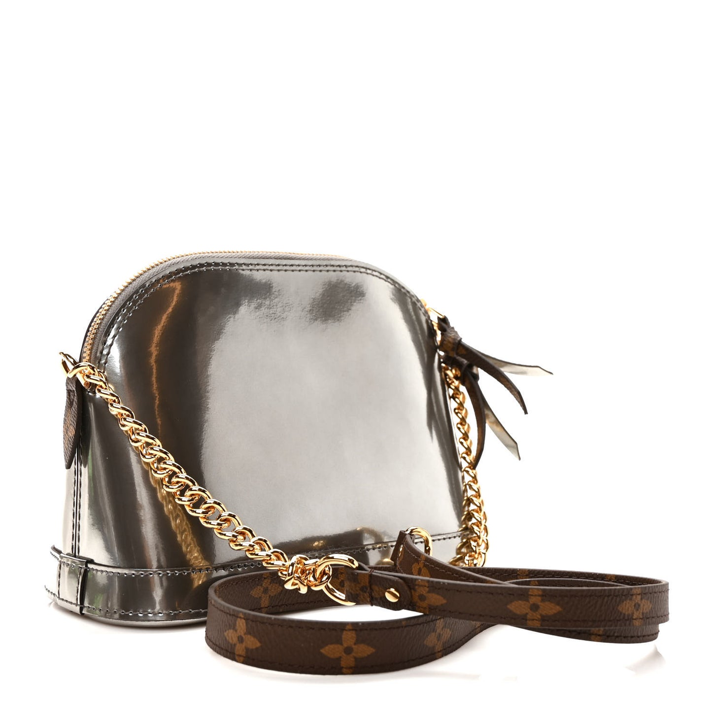 Patent Monogram Miroir Mirror Mini Alma Gris Metal