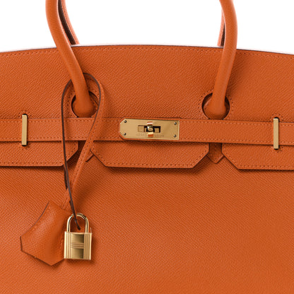 Hermes Epsom Birkin 35 Orange 7 of 12