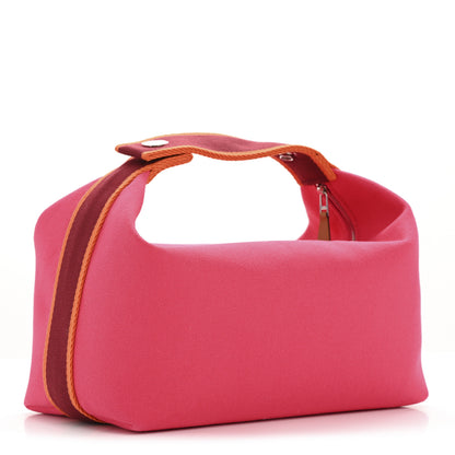 Hermes Canvas Large Bride-A-Brac Pouch Hibiscus 3 of 7