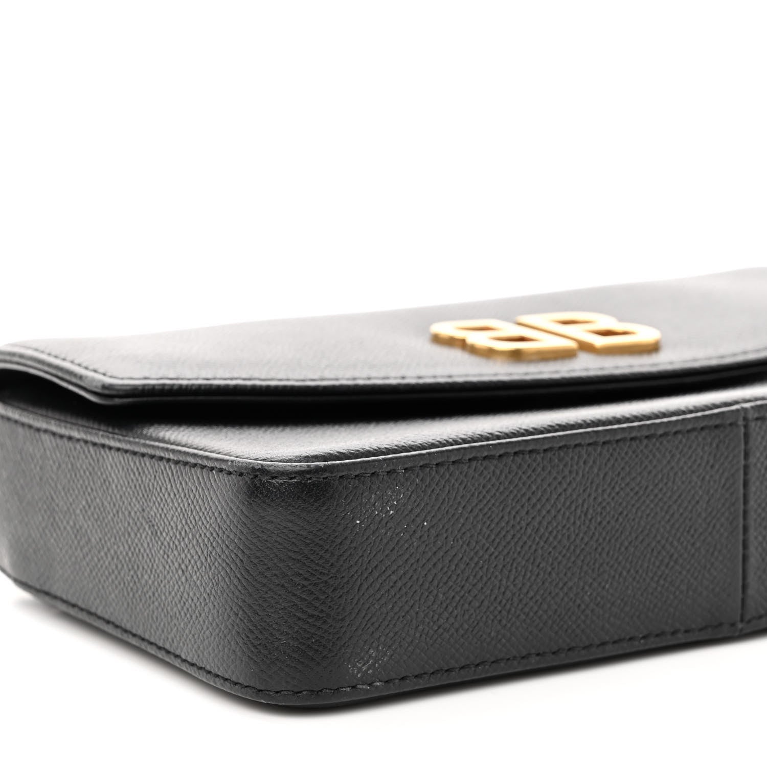 Balenciaga Calfskin BB Chain Wallet Black 8 of 10
