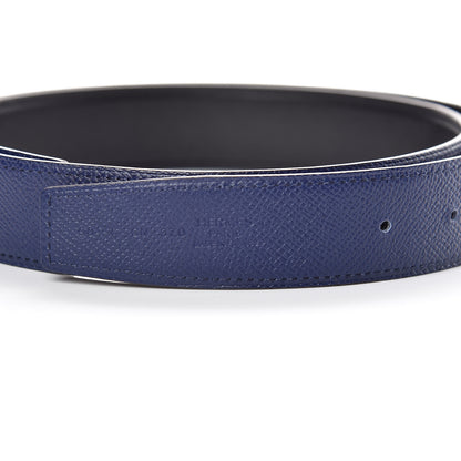 Hermes Swift Epsom 32mm Reversible Belt Strap 90 Black Bleu Saphir 3 of 6
