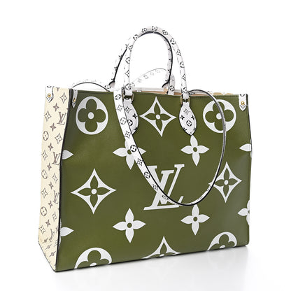 Louis Vuitton Monogram Giant Onthego GM Kaki Beige 2 of 12