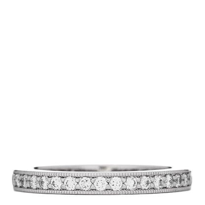 Tiffany Platinum Diamond 2mm Together Milgrain Band Ring 47 4.25 1 of 5