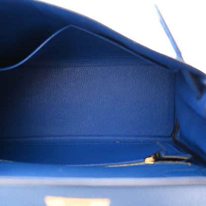 Hermes Togo Kelly Retourne 28 Bleu France 5 of 11