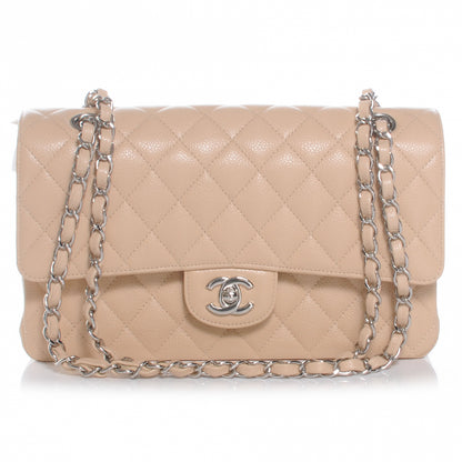Chanel Caviar Quilted Medium Double Flap Beige Clair 1 of 8