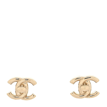 Chanel Metal CC Turnlock Earrings Gold 1 of 4