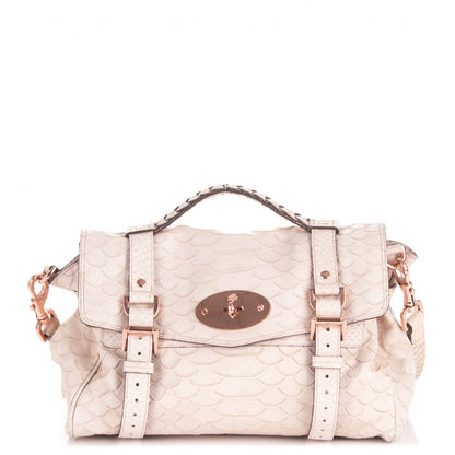Mulberry Silky Snake Print Alexa Pebbled Beige 1 of 8