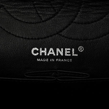 Chanel Metallic Calfskin Striped 2.55 Reissue 226 Flap Black 6 of 10