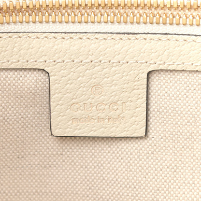Gucci GG Supreme Monogram Flora Web Small Ophidia Half Moon Hobo White 6 of 9