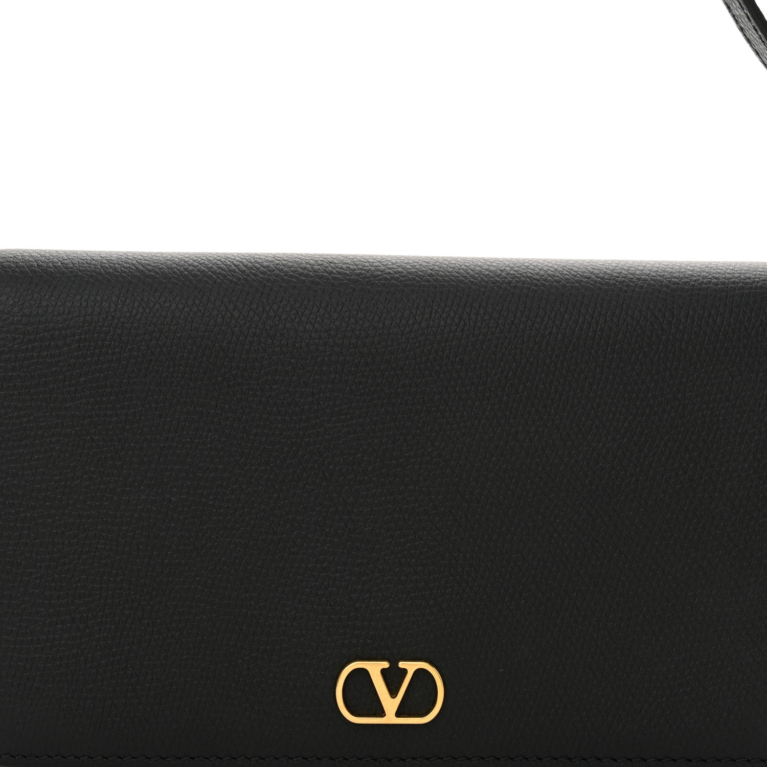 Valentino Garavani Grainy Calfskin Mini Vlogo Shoulder Bag Black 7 of 10