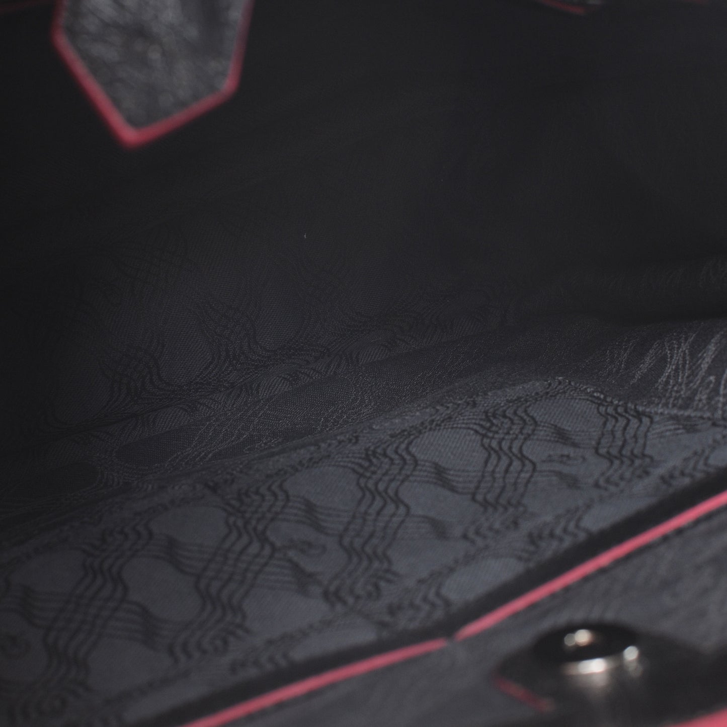 Leather PS1 Tote Black and Pink