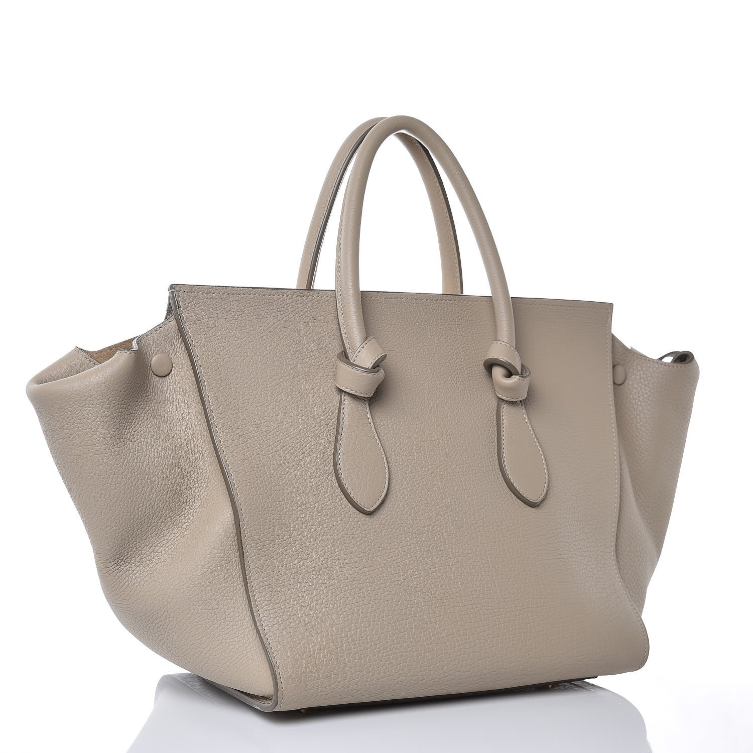 Celine Crisped Calfskin Small Tie Knot Tote Light Taupe 4 of 15