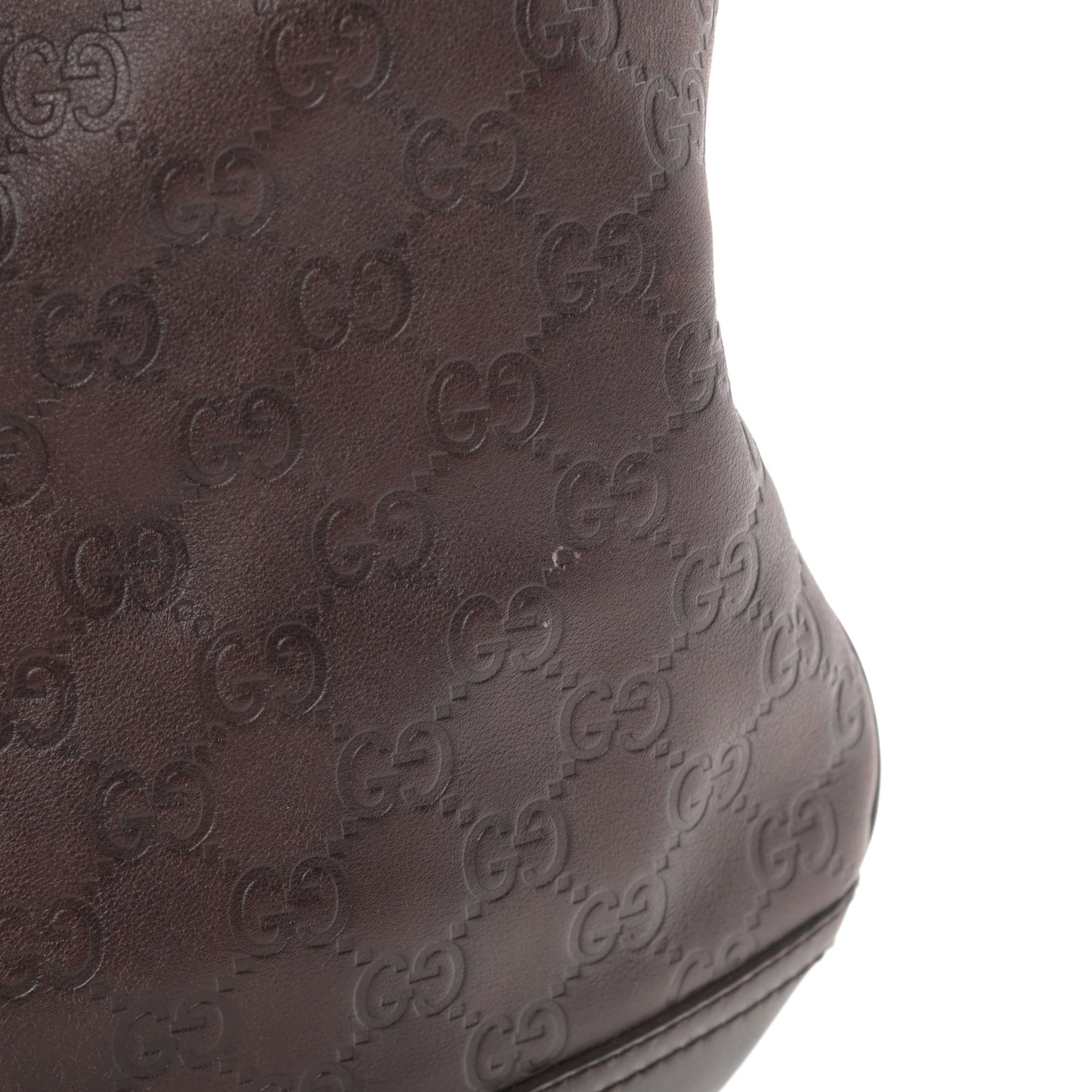 Guccissima Large Princy Hobo Dark Brown
