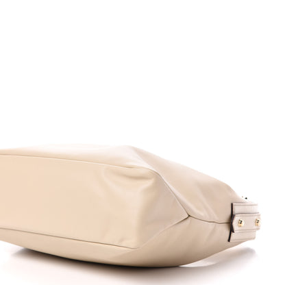 Gucci Calfskin Medium Horsebit Chain Hobo White 9 of 10
