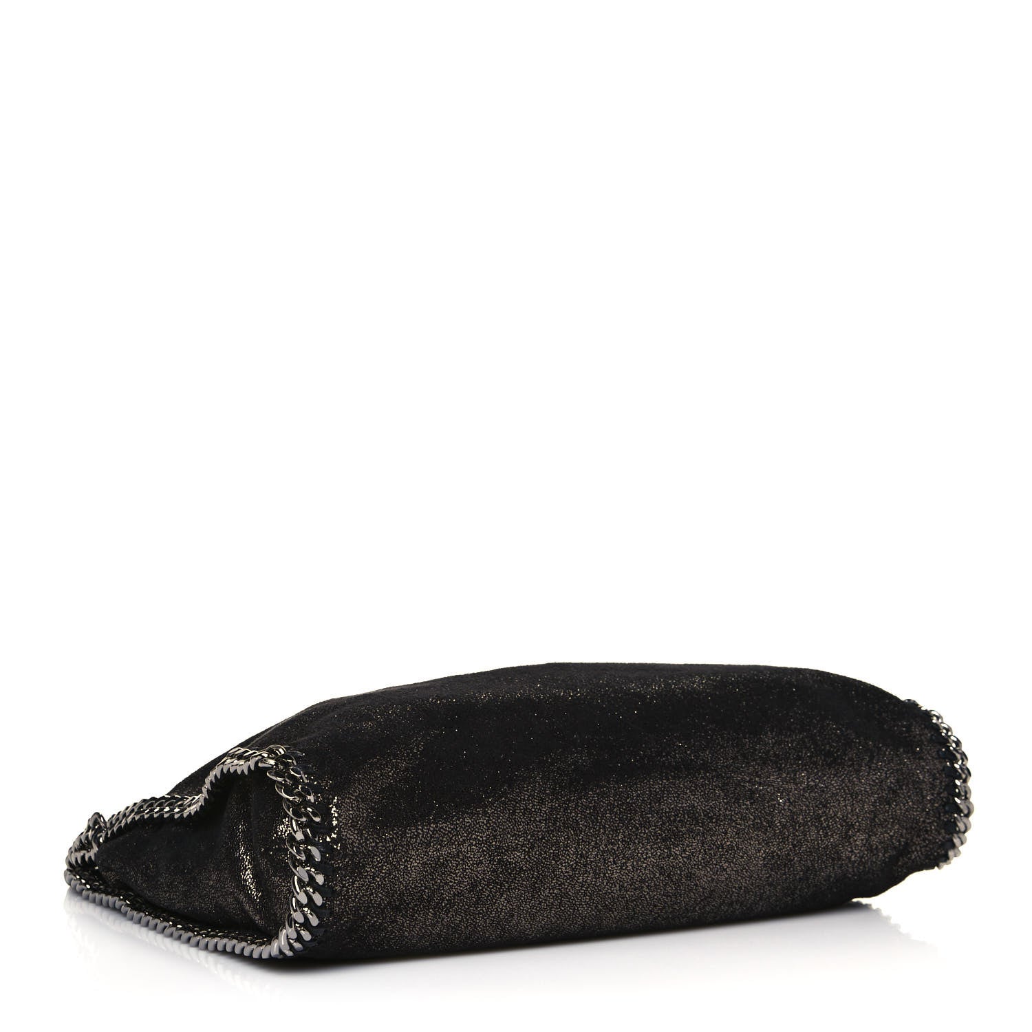 Stella McCartney Metallic Shaggy Deer Falabella Fold Over Tote Black 4 of 13
