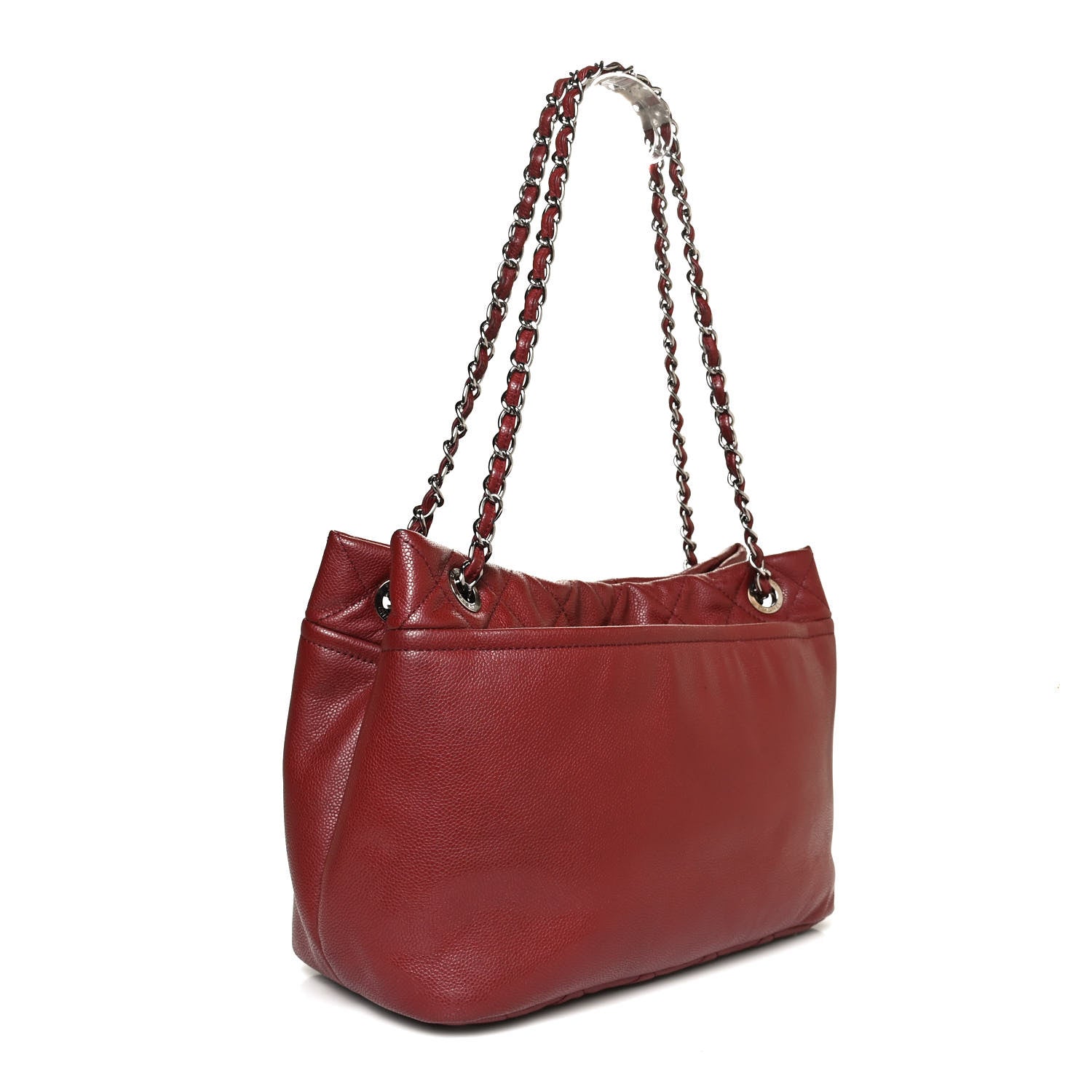 Chanel Caviar Quilted Large Timeless CC Soft Tote Dark Red 3 of 15