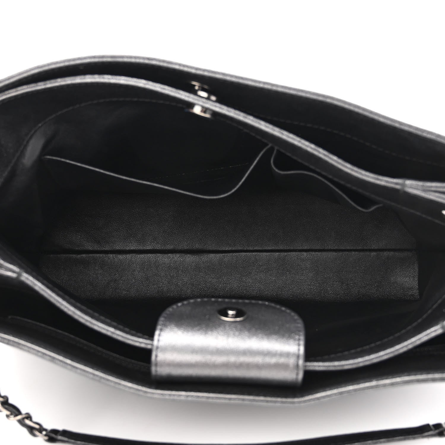 Chanel Iridescent Calfskin CC East West Shopping Tote Black 5 of 10