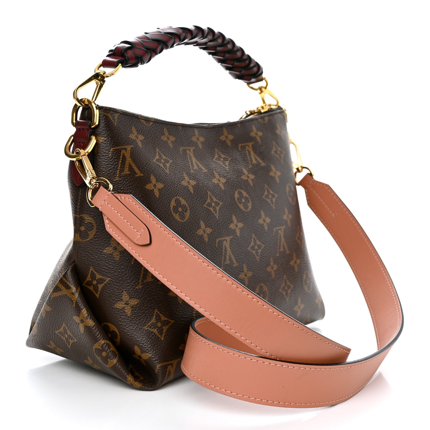 Monogram Beaubourg Hobo Mini Bordeaux Red Peach Safran