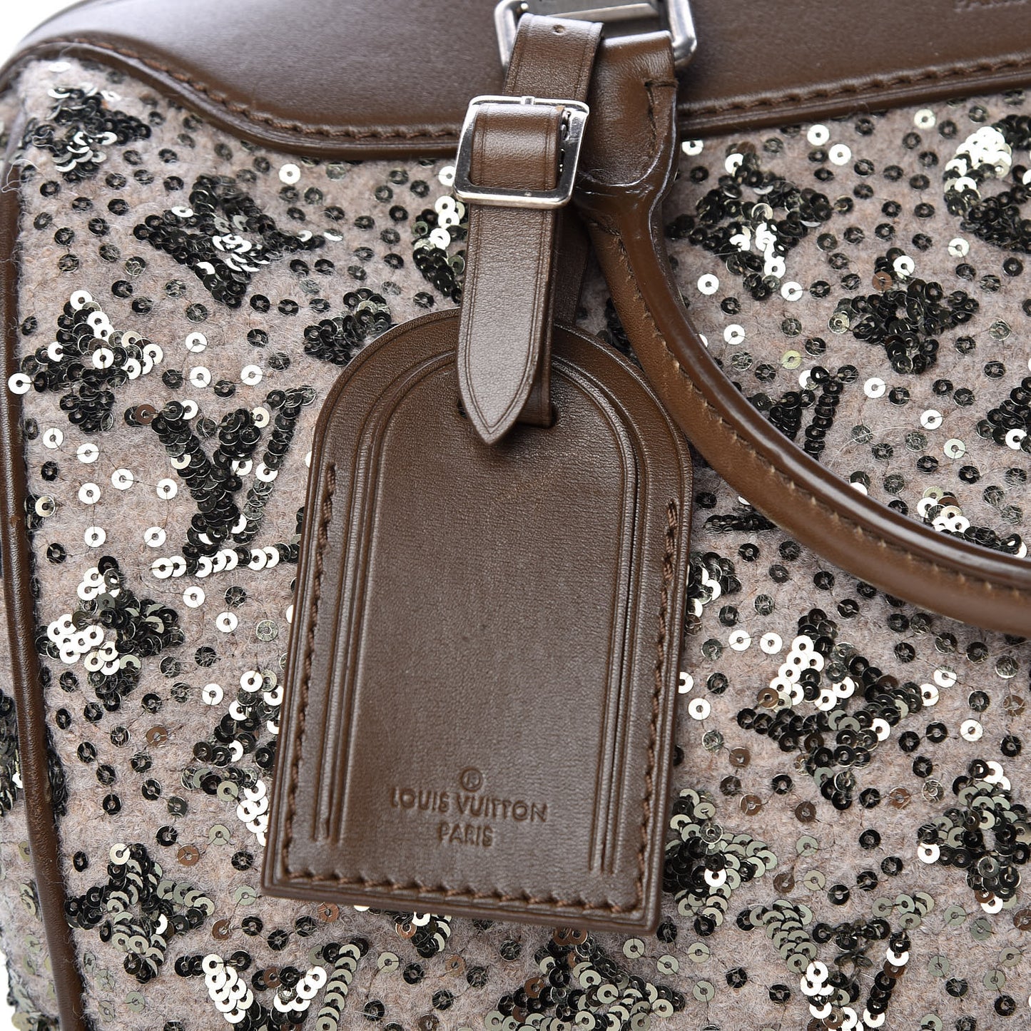 Sequin Monogram Sunshine Express Speedy Kaki