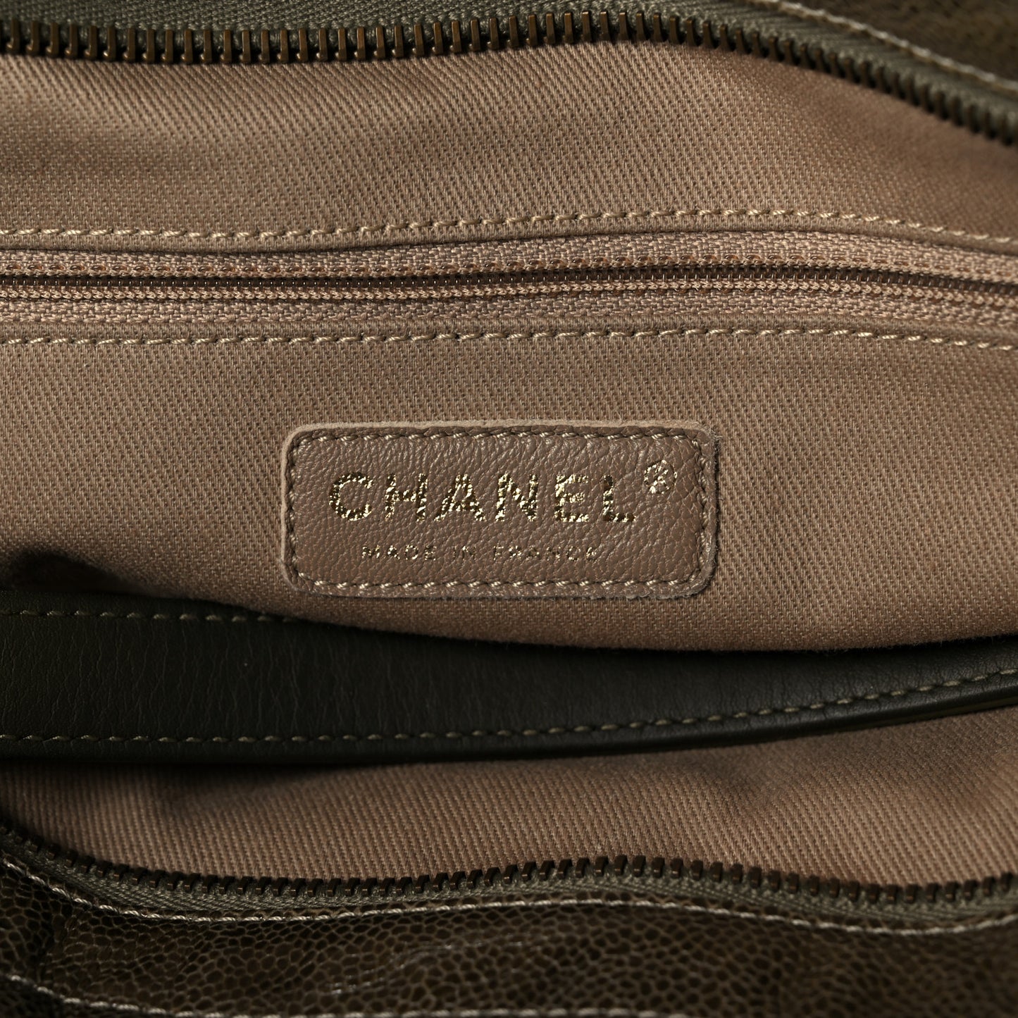 Glazed Caviar Coco Pleats Tote Green
