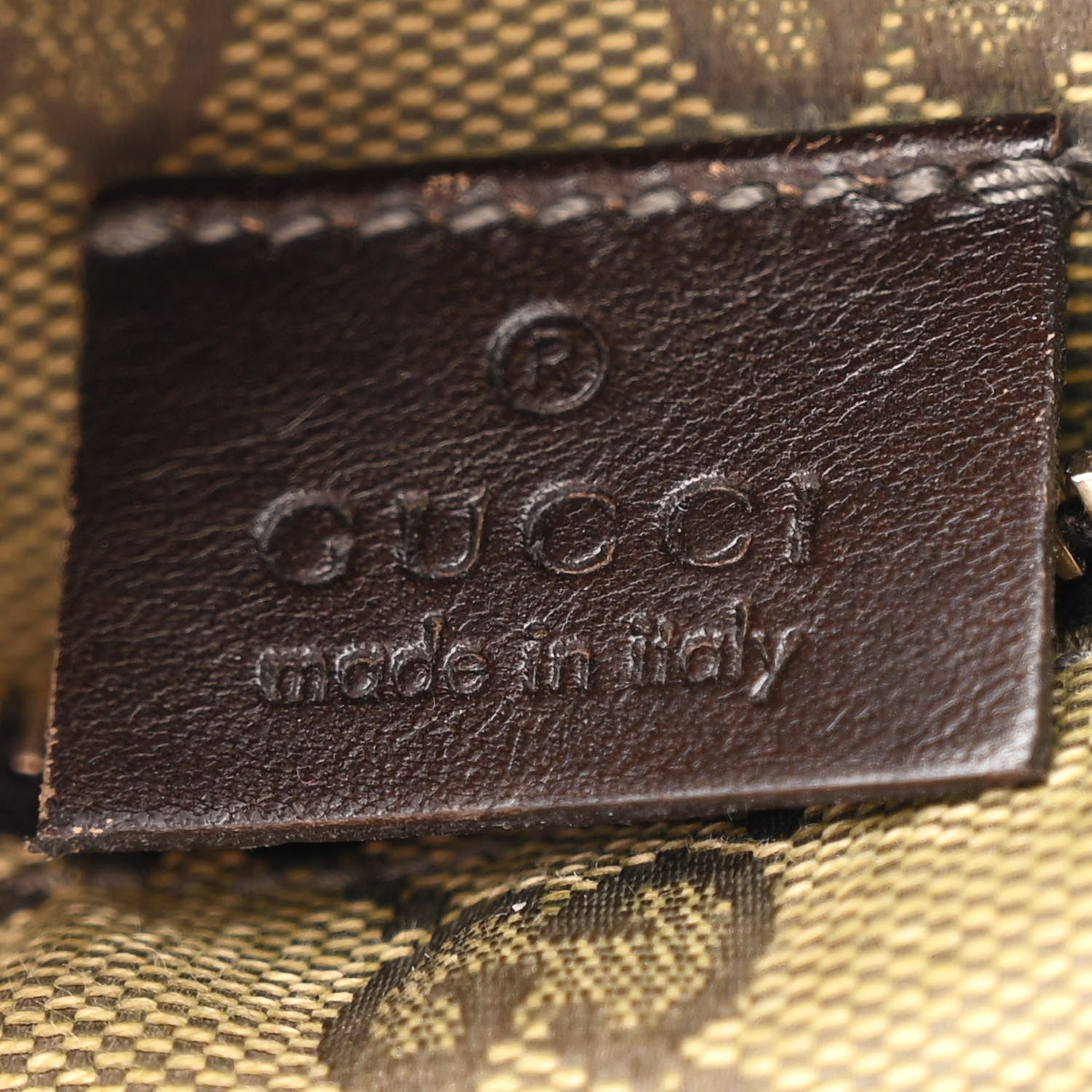 Gucci GG Monogram Double Pocket Belt Bag Green Dark Brown 6 of 10