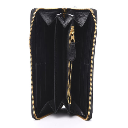 Balenciaga Agneau Giant 12 Gold Hardware Continental Zip Around Wallet Black 5 of 9