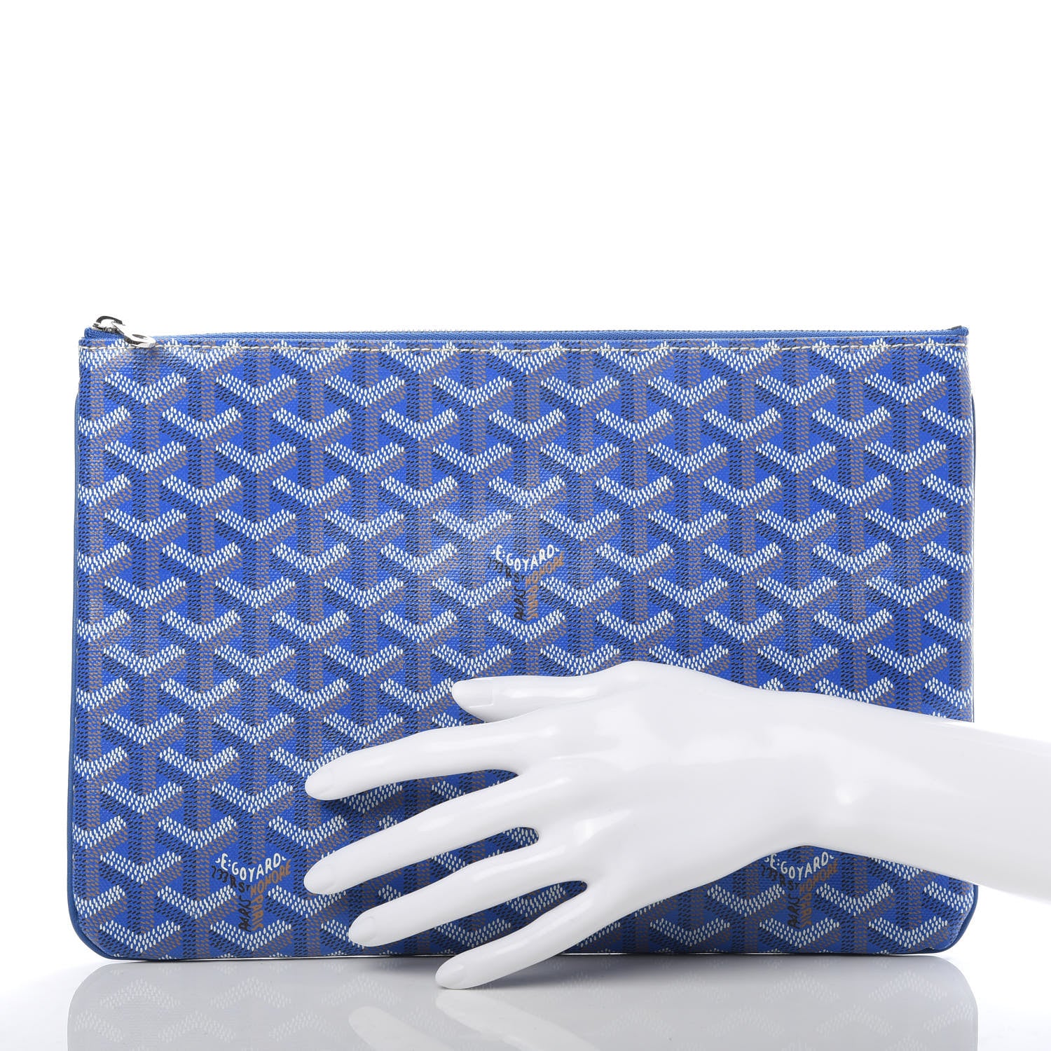 Goyard Goyardine Senat Pochette MM Sky Blue 2 of 8