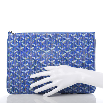 Goyard Goyardine Senat Pochette MM Sky Blue 2 of 8