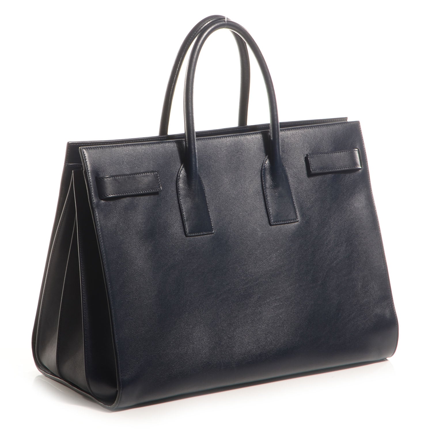 Saint Laurent Leather Large Sac de Jour Carryall Navy Blue 3 of 9