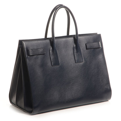 Saint Laurent Leather Large Sac de Jour Carryall Navy Blue 3 of 9