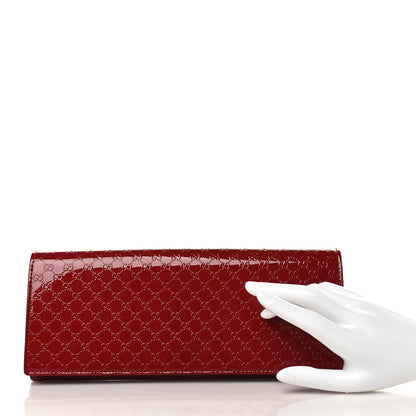 Gucci Patent Microguccissima Small Broadway Clutch Red 3 of 9