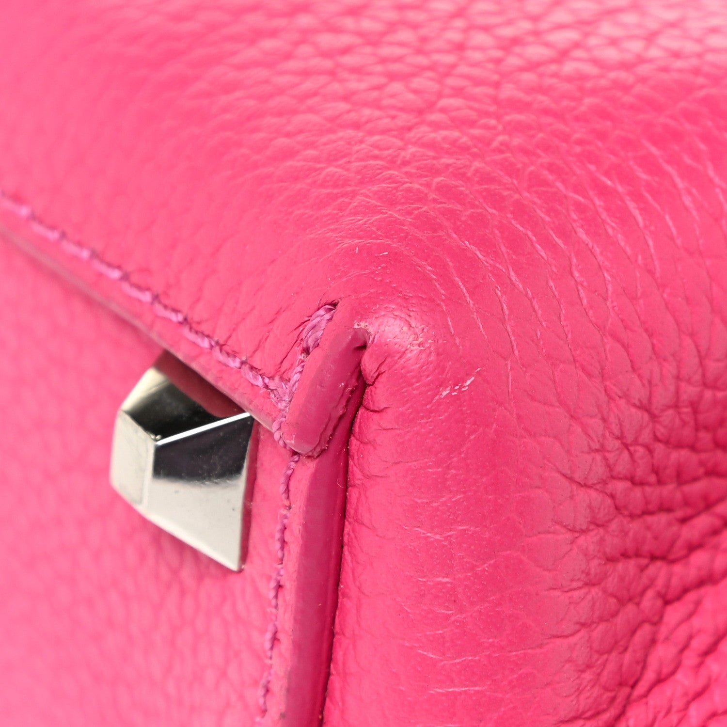 MCM Grained Calfskin X-Mini Milla Tote Beetroot Pink 13 of 16