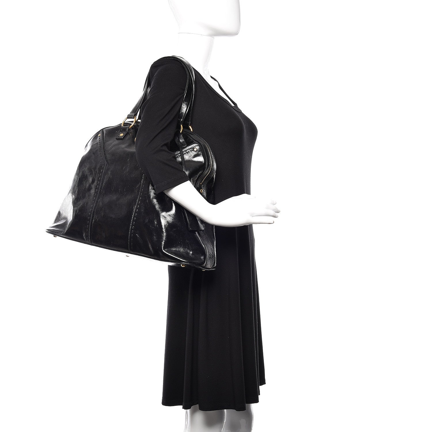 Saint Laurent Patent Oversized Muse Black 2 of 13